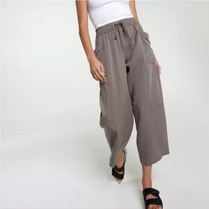 CALIA Soft Wide Leg Pants Ankle Length Journey Collection Dark Grey Size XL NWT